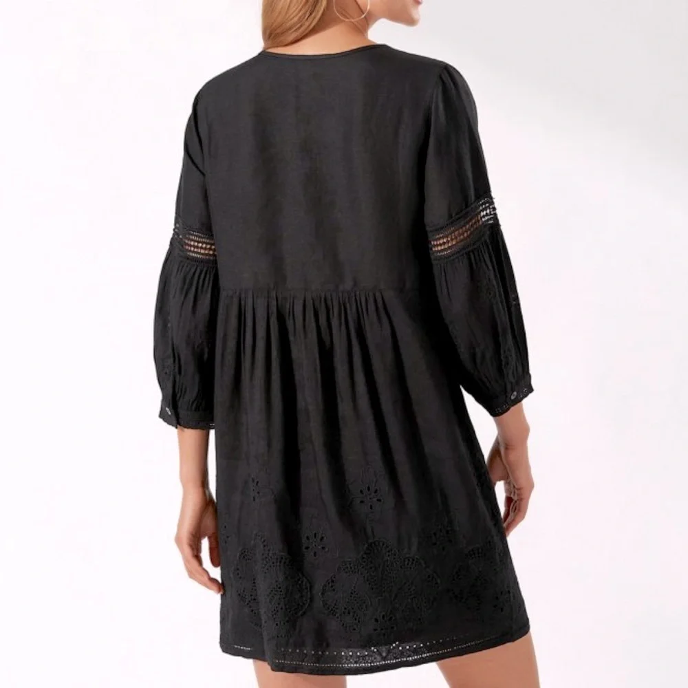 Tommy Bahama St. Lucia Linen-Blend Coverup Dress - Picture 9 of 10